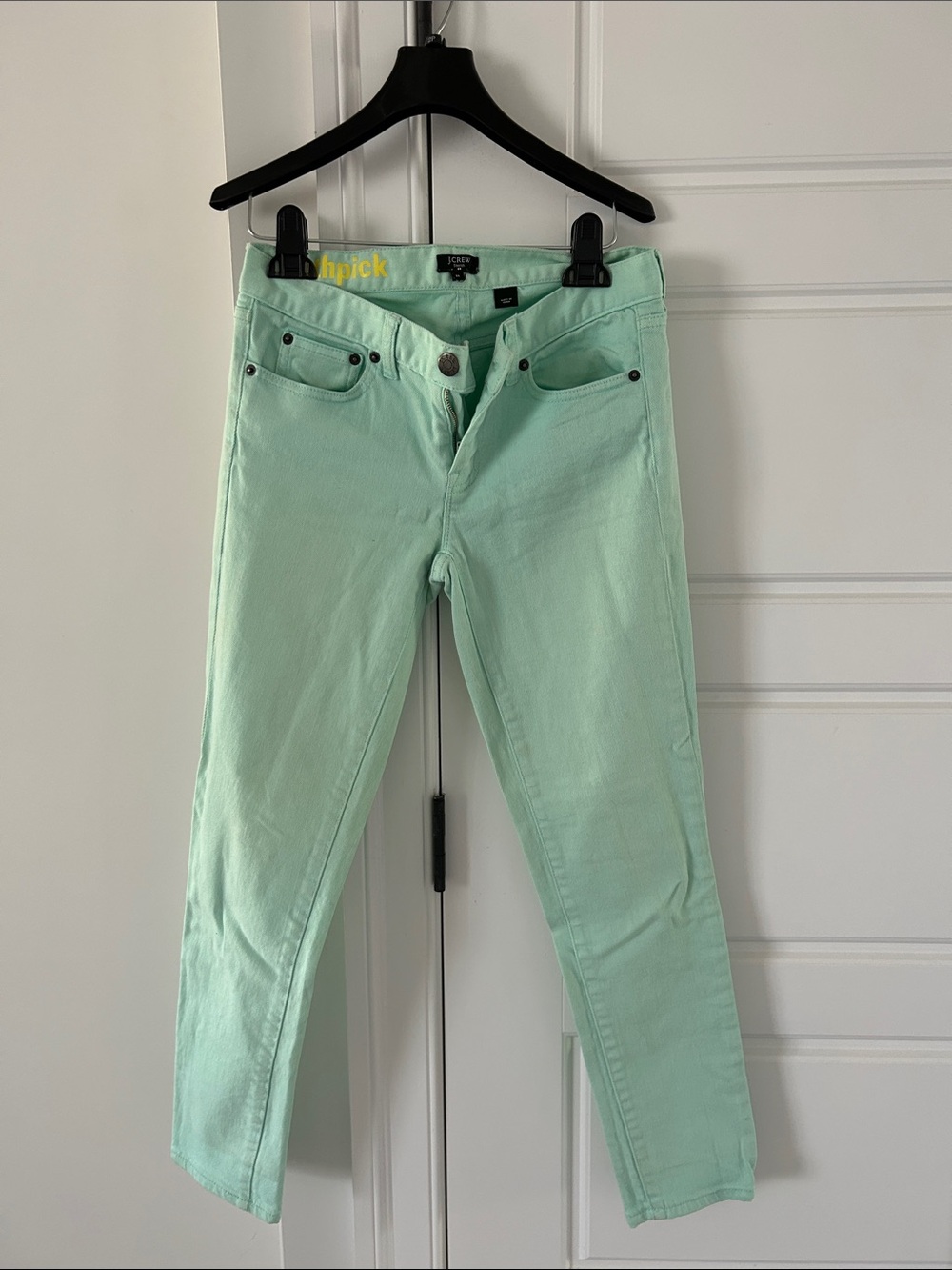 J. Crew Slim Mint Green Skinny Jeans